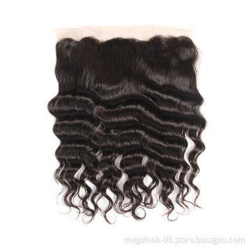 Wholesale High Quality Virgin Brazilian Cuticle Aligned Hair Loose Deep Wave Frontal